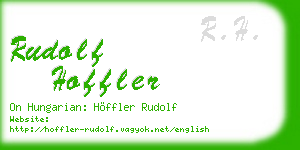 rudolf hoffler business card